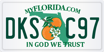 FL license plate DKSC97