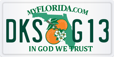 FL license plate DKSG13