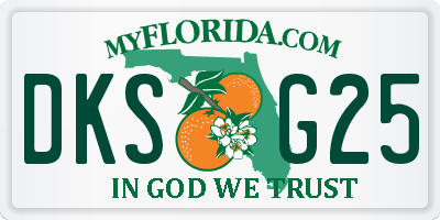 FL license plate DKSG25