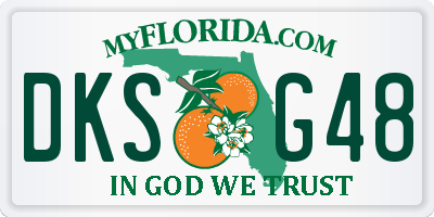 FL license plate DKSG48
