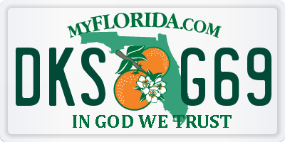 FL license plate DKSG69