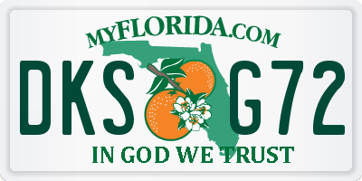 FL license plate DKSG72