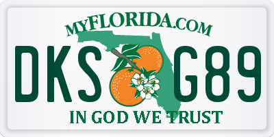 FL license plate DKSG89