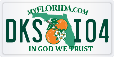 FL license plate DKSI04
