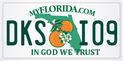 FL license plate DKSI09