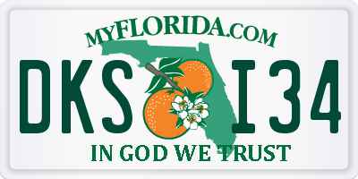 FL license plate DKSI34