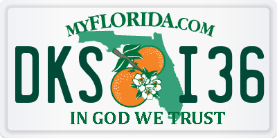 FL license plate DKSI36