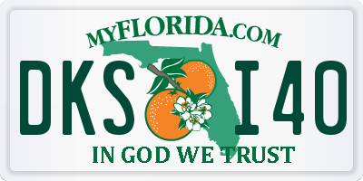 FL license plate DKSI40