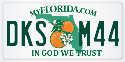 FL license plate DKSM44