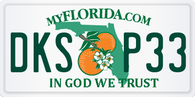 FL license plate DKSP33