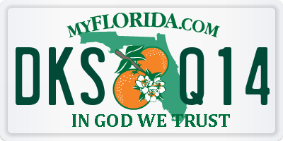 FL license plate DKSQ14