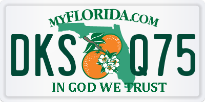 FL license plate DKSQ75
