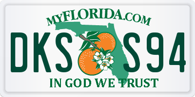 FL license plate DKSS94
