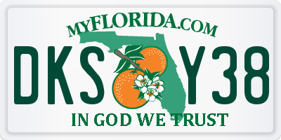 FL license plate DKSY38