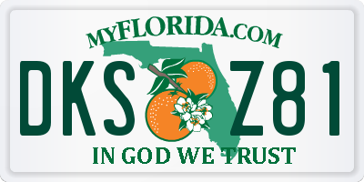 FL license plate DKSZ81