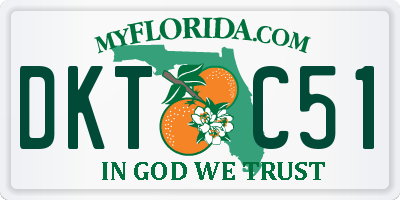 FL license plate DKTC51