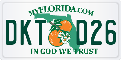 FL license plate DKTD26