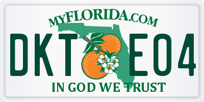 FL license plate DKTE04