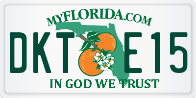 FL license plate DKTE15