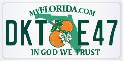 FL license plate DKTE47