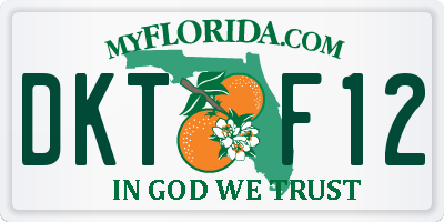 FL license plate DKTF12