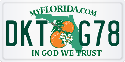 FL license plate DKTG78