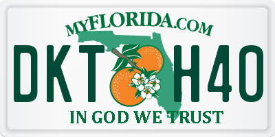 FL license plate DKTH40