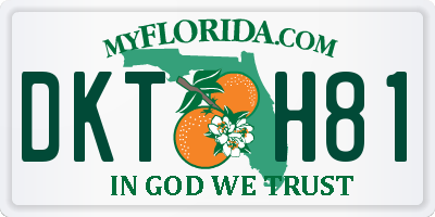 FL license plate DKTH81