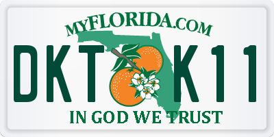 FL license plate DKTK11