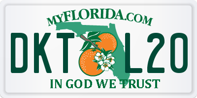FL license plate DKTL20