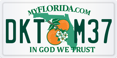 FL license plate DKTM37