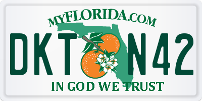 FL license plate DKTN42