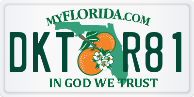 FL license plate DKTR81