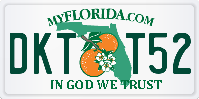 FL license plate DKTT52