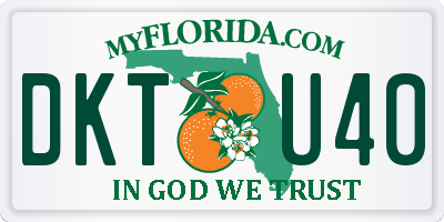 FL license plate DKTU40