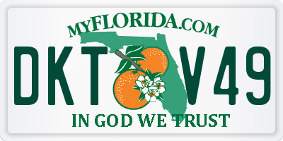 FL license plate DKTV49