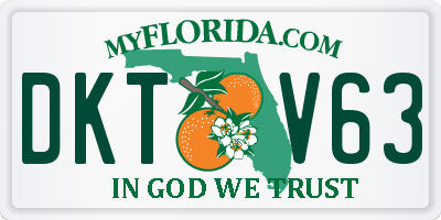 FL license plate DKTV63