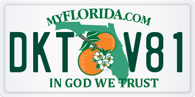 FL license plate DKTV81