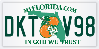 FL license plate DKTV98