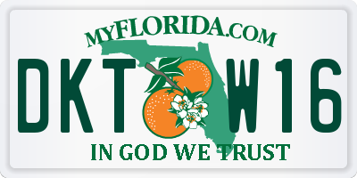FL license plate DKTW16