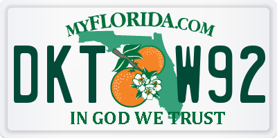 FL license plate DKTW92