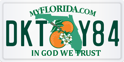 FL license plate DKTY84