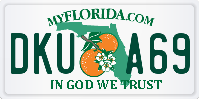 FL license plate DKUA69