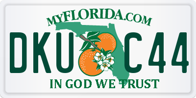 FL license plate DKUC44