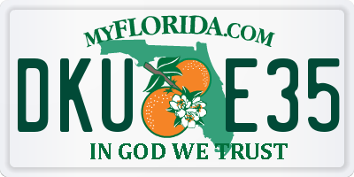 FL license plate DKUE35