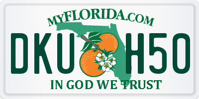 FL license plate DKUH50