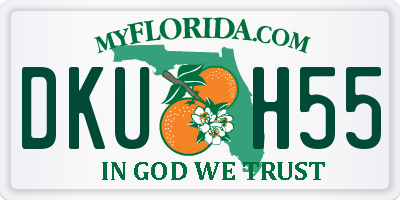 FL license plate DKUH55