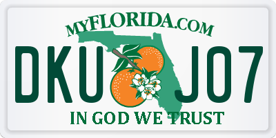 FL license plate DKUJ07