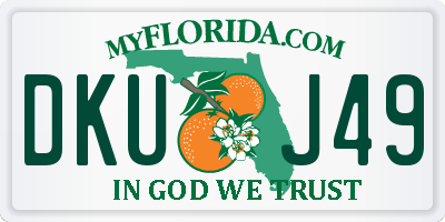 FL license plate DKUJ49