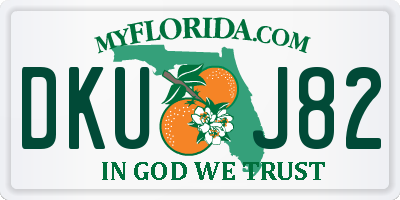 FL license plate DKUJ82